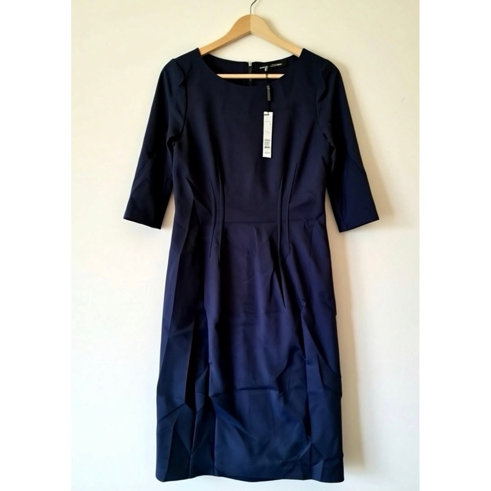 Elle Tahari Reese Dress Navy Size 16 Nwt - Picture 8 of 9